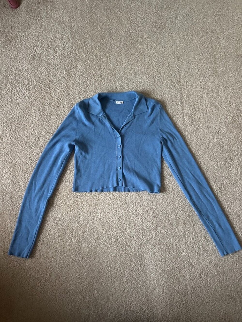 Garage Blue Cropped Cardigan | Size S